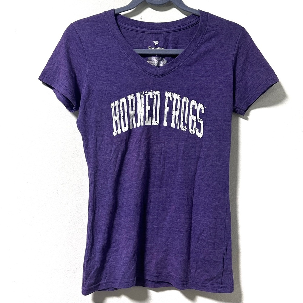 TCU Horned Frogs Fanatics Purple Fitted T-Shirt Women’s Size Small Collegiate